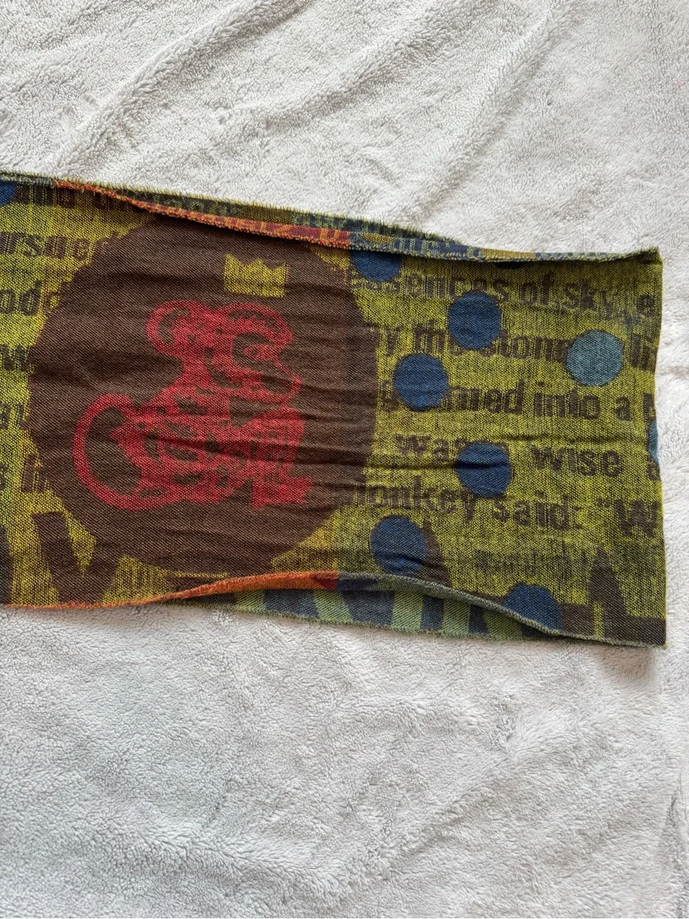 Walter Van Beirendonck Monkey King Journey To The West Woven Scarf Rare 66”